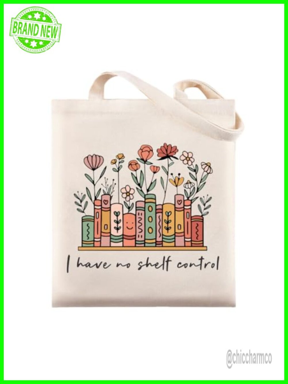 Canvas Tote Bag Book Lovers Gift Cotton Polyester Shoulder Bag Readers